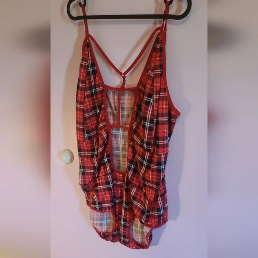 SHEIN 3x sexy plaid bodysuit